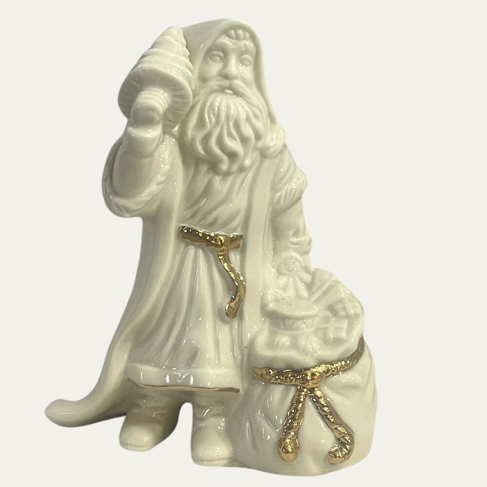 Vintage Lenox Santa Claus Classic Kris Kringle Bag Of Gifts Porcelain Figurine